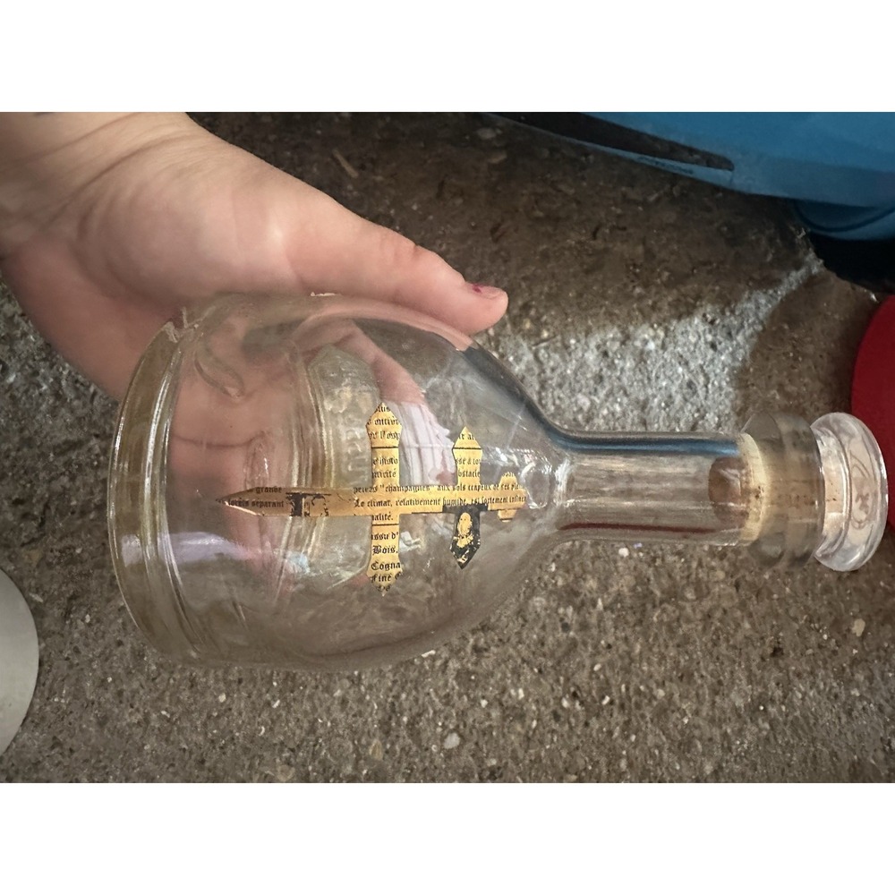 D'usse Cognac V.S.O.P. Empty Bottle 750ml with Cork-Decanter